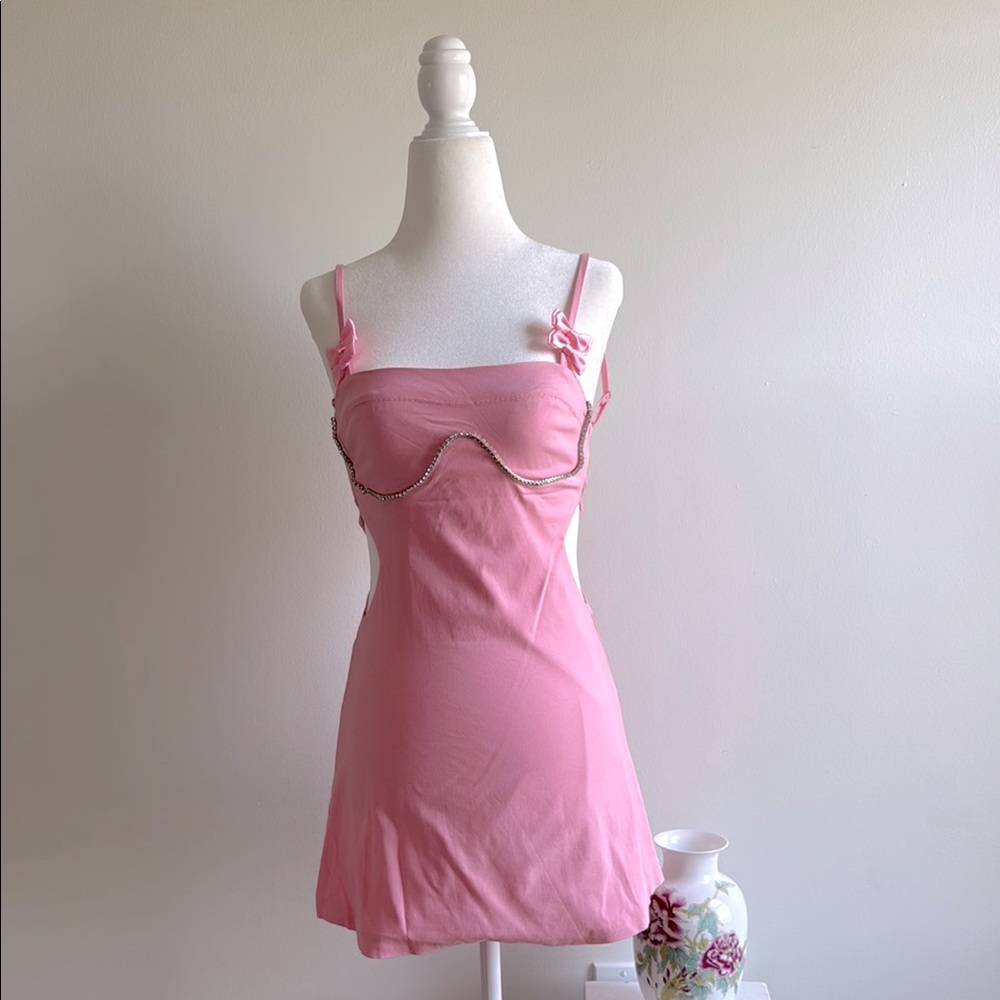 Parthea Cutout Waist Mini Dress